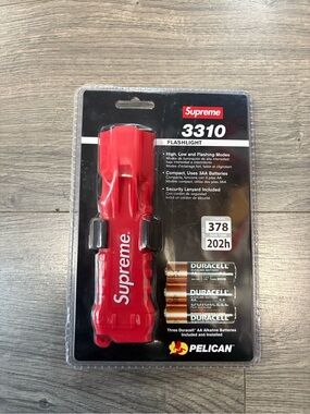 Supreme Red Pelican 3310 Tactical Flashlight